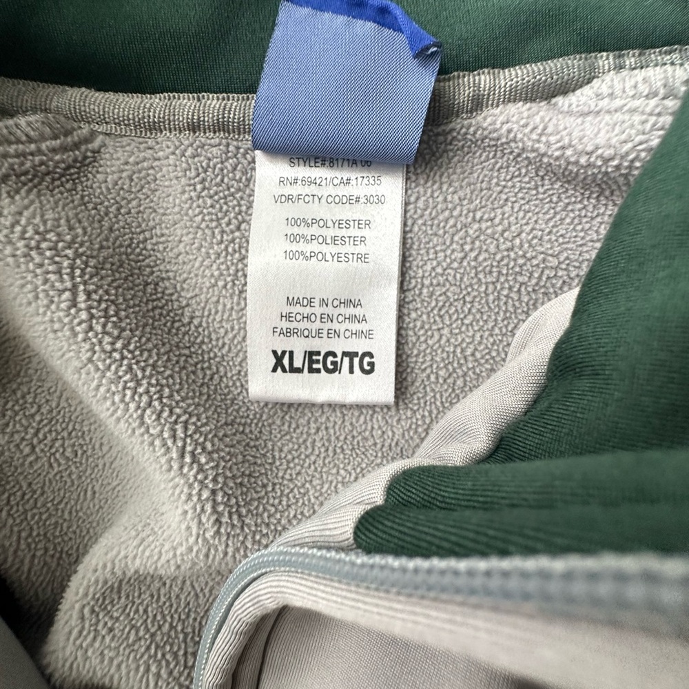 Men’s NY Jets Football NFL Team Apparel Pullover Quarter Zip XL Lined Shirt - Picture 13 of 15